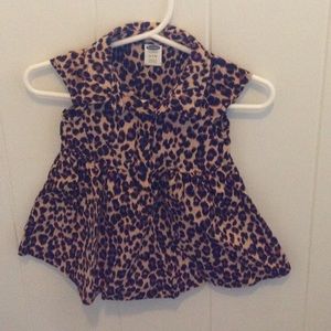 0-3 mo old navy leopard dress
